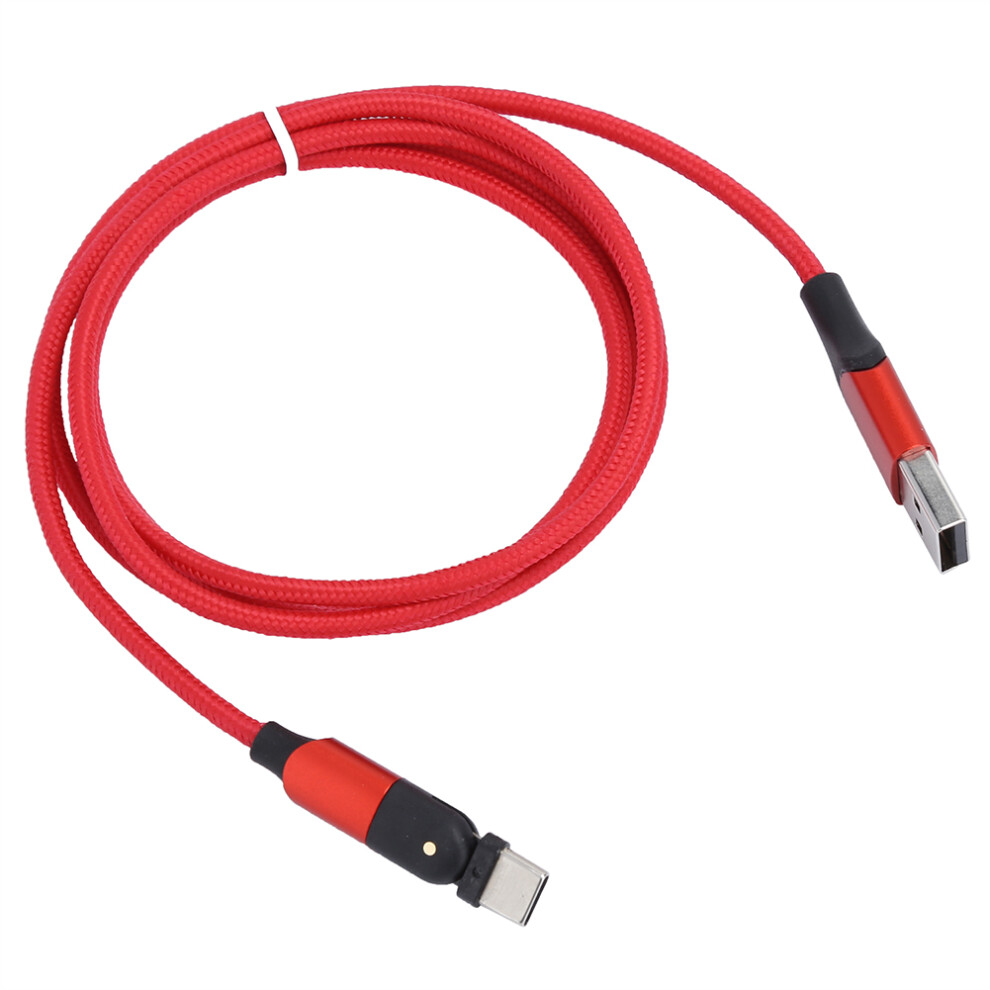 Micro Usb Cable 180 Degree Rotate Typec Charging Cable For Samsung Xiaomi Huawei 1.2M( 1.2M 3.9Ft) Red 4061323485703