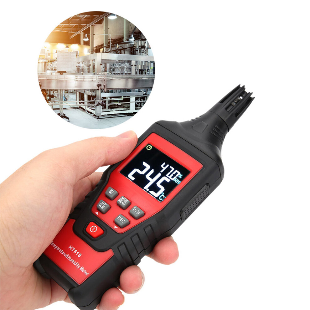 Temperature Humidity Meter Digital High Accuracy Sensitivity Portable Dual Lcd Display Ht618 8441323486515