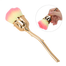 Tragbarer Nagelstaubpinsel mit Rosenmuster, Blusher, loses Puder-Anwendungstool