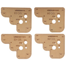 4Pcs Circle Corner Acrylic Template DIY Leather Craft Auxiliary Cutting Ruler Stencil