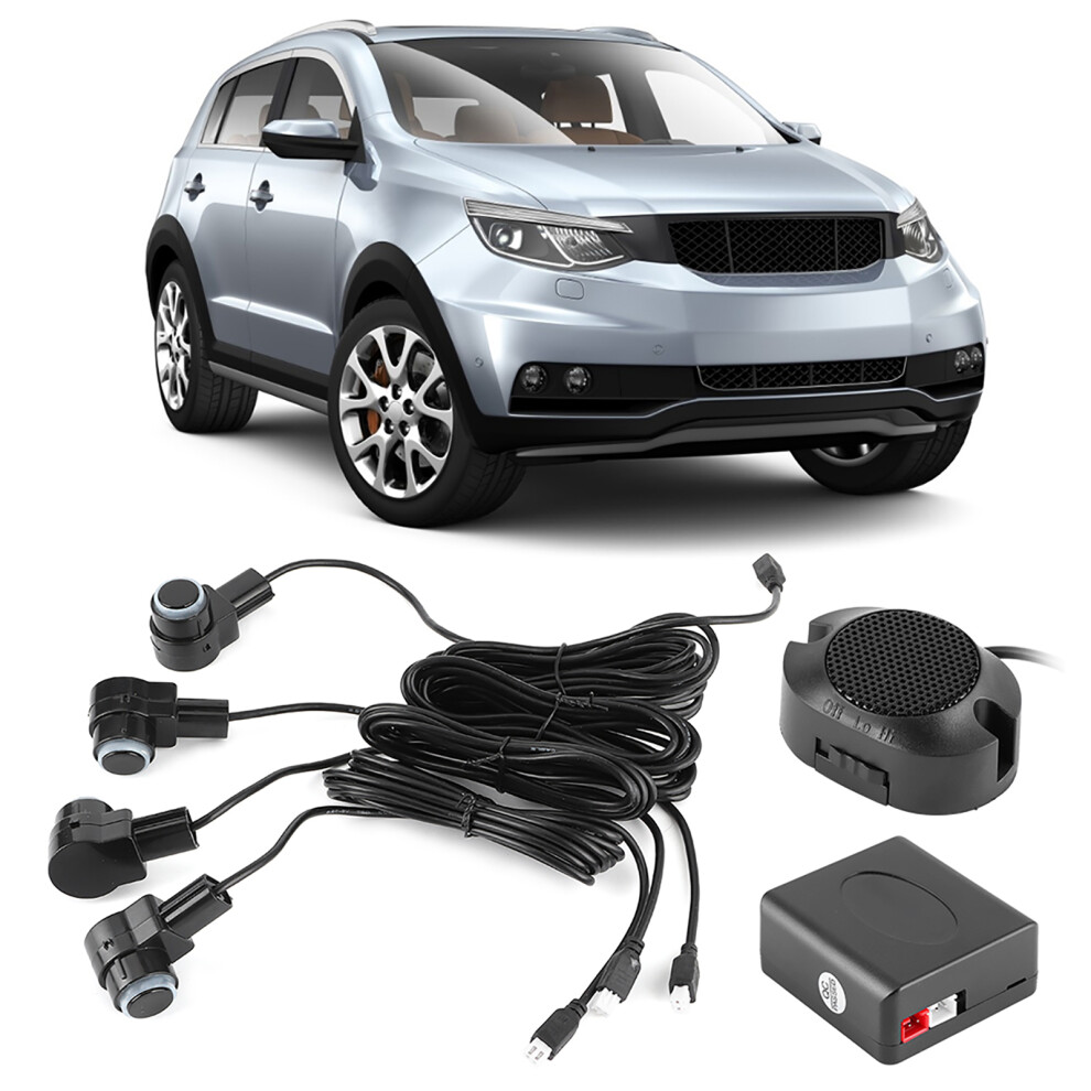Intelligent Parking Assistance System 4 Sensor Probe Car Auto Reverse Radar 65Db Buzzer Alert Kit 4971323487853