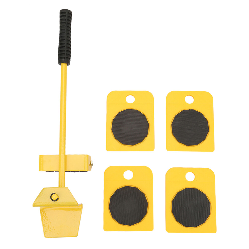 Furniture Transport Set Lifter Moving Plate For Heavy Objects Bearing 150Kg Yellow 3701323488595