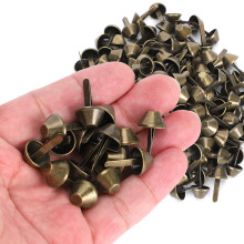 Messing-Flachfuß-Nieten 200 Stück, 12 mm, für Lederhandwerk & Taschenherstellung, Australien