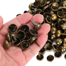 200 Stück 15 mm Messing Leder Fuß Nieten Rivets für Taschen und Kunsthandwerk