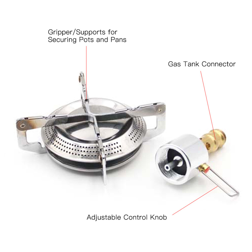 Portable Propane Gas Stove Compact Propane Gas Stove with Adjustable Burner for Outdoor Camping