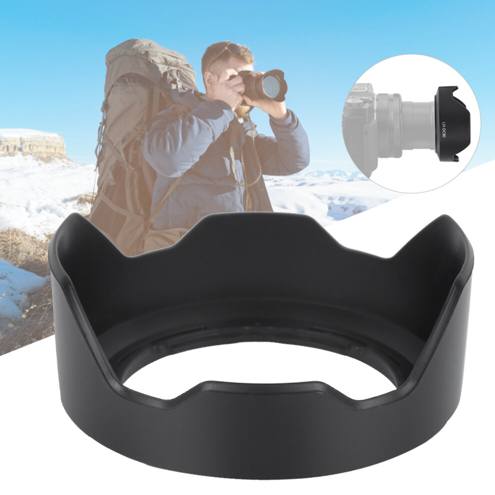 Lhdc80 Plastic Camera Mount Lens Hood For Canon Powershot G1x Mark Ii Camera Lens Black 4621323492707