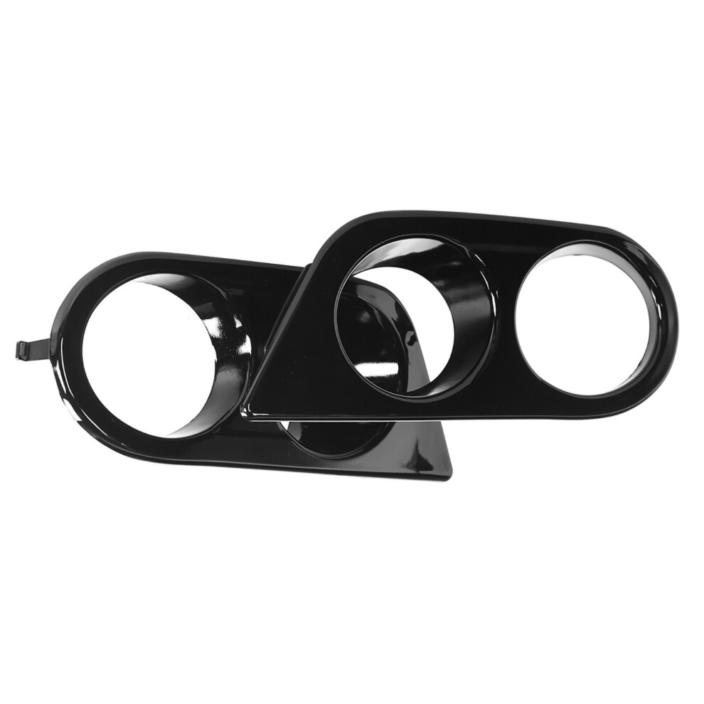 2Pcs Front Bumper Foglight Cover Dual Holes Car Accessory Fit For E46 M3 2001Â2006Glossy Black 8761323494540