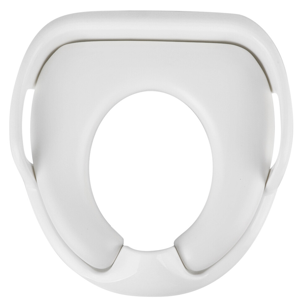 Potty Training Seat for Boys and Girls Soft Children Toilet Seat with NonSlip Handle(White )