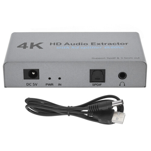 4k HDMI Audio Extractor HighDefinition with 1 Points 2 Converter USB Port Computer Supplies 1