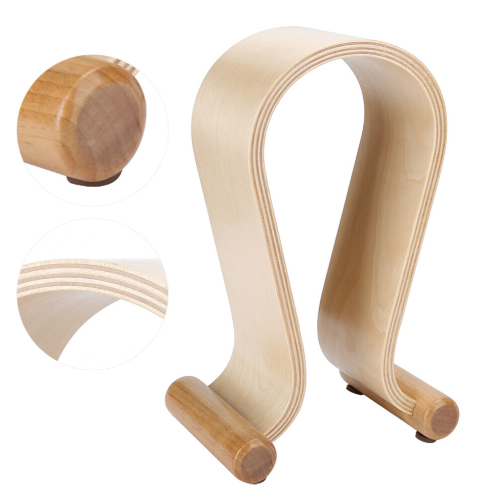 U Shape Headphone Holder Display Birch Color Wooden Environment Protection Headset Standbirch Color 3661323499123