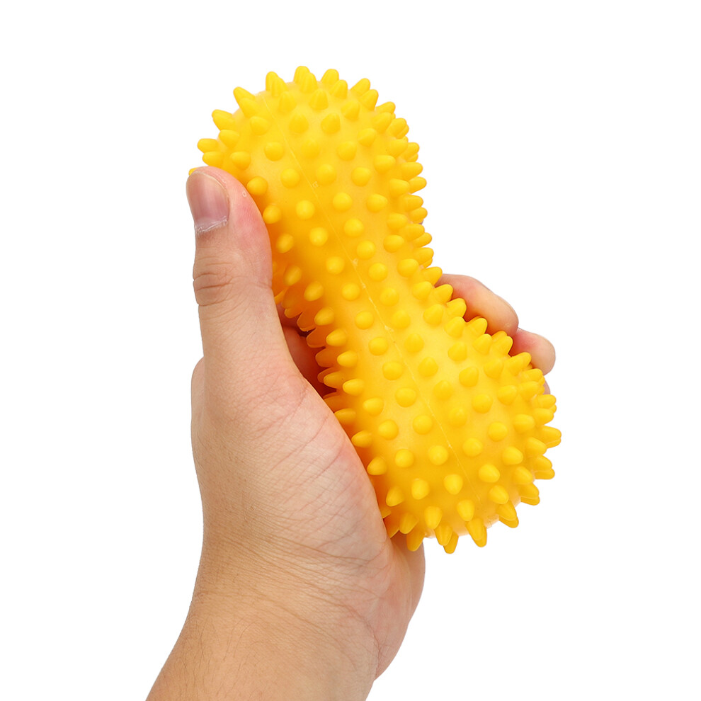PVC Spiky Massage Ball Fascia Muscle Hand Planta Pedis Relaxation Ball for Fitness Yogayellow