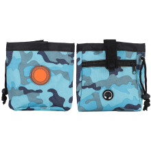 Pet Dog Puppy Pouch Walking Food Snack Bag Training Waist Storage Hold PocketsFree Size Blue Camo