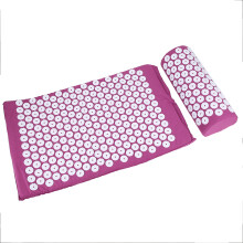 Akupressurmatte Kissen-Set Yoga Schmerzstillung Massage mit Tragetasche Lila
