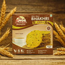 Saras Bhakhri Jeera 180G | Traditional Indian Crispbread with Cumin | Crunchy, Savoury & Spiced Snack | Ready-to-Eat