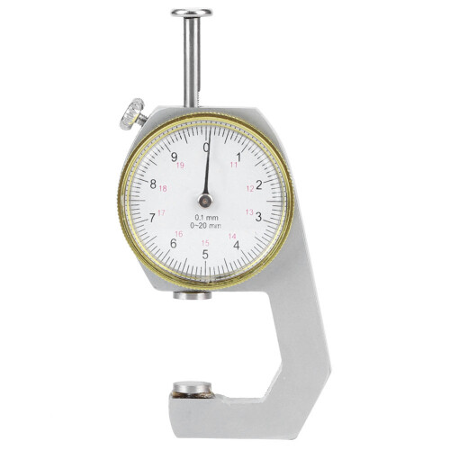 Silber 0–20 mm tragbares Schmucklederstärke-Messgerät 10 cm
