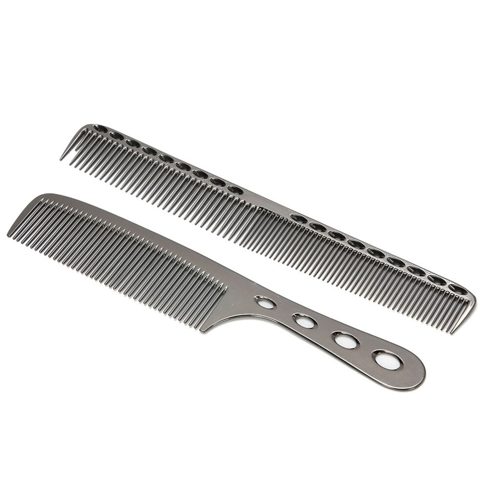 Unisex Black Portable Aluminum Hair Combs Salon Anti Static Styling Comb Hairdressing Tool( )