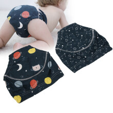 Toilet Training Underwear Washable Toddler Cotton Training Pants AntiLeakage Diaper Pants(#1 L)
