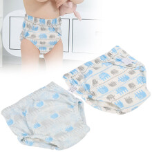 2pcs Baby Pee Potty Training Pants Infant Cotton Training Underwears for Newborn4# L