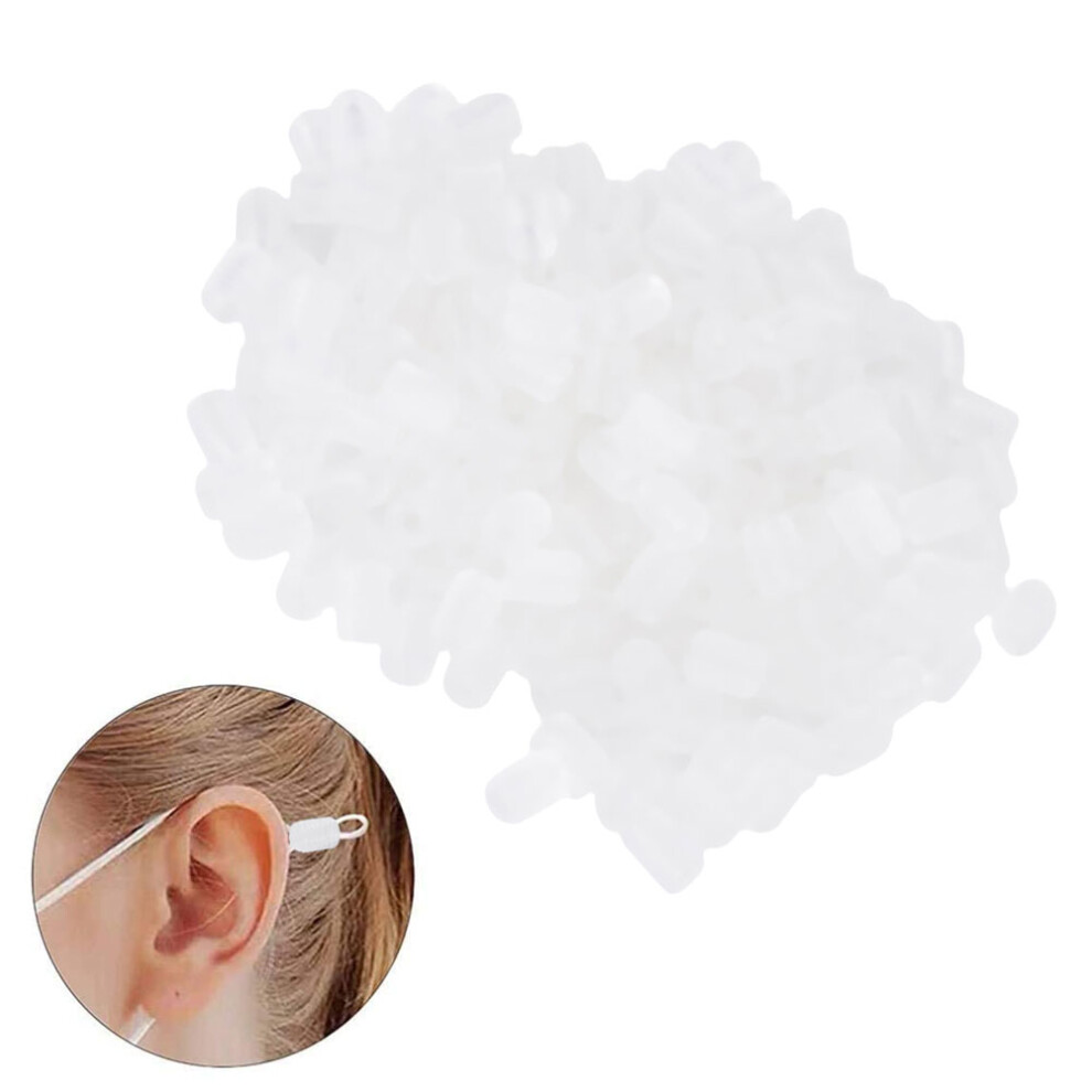 400Pcs Adjustment Buckle Silicone Antislip Face Cover Transparent Ear Band Rope Connectors 4211323508487