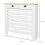 Homcom (M) HOMCOM Radiator Cover with Drawer, Horizontal Slat, White 3
