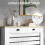 Homcom (M) HOMCOM Radiator Cover with Drawer, Horizontal Slat, White 6