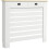 Homcom (M) HOMCOM Radiator Cover with Drawer, Horizontal Slat, White 2