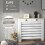 Homcom (M) HOMCOM Radiator Cover with Drawer, Horizontal Slat, White 5