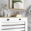 Homcom (M) HOMCOM Radiator Cover with Drawer, Horizontal Slat, White 8