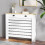Homcom (M) HOMCOM Radiator Cover with Drawer, Horizontal Slat, White 1