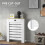 Homcom (S) HOMCOM Radiator Cover with Drawer, Horizontal Slat, White 4