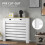 Homcom (M) HOMCOM Radiator Cover with Drawer, Horizontal Slat, White 4