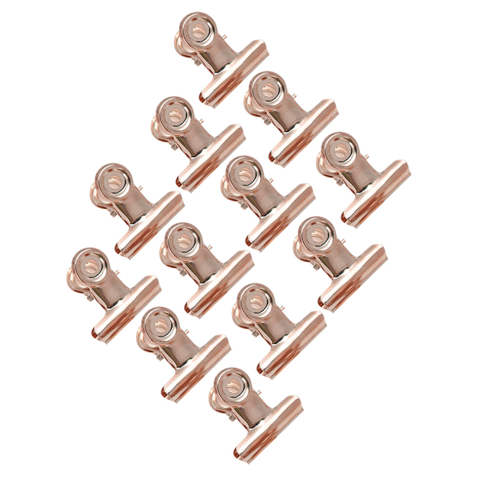 Gold 12Pcs Curve C Nail Extension Clips Nail Pinching Clips File Clip Nail Art Accessoriesrose