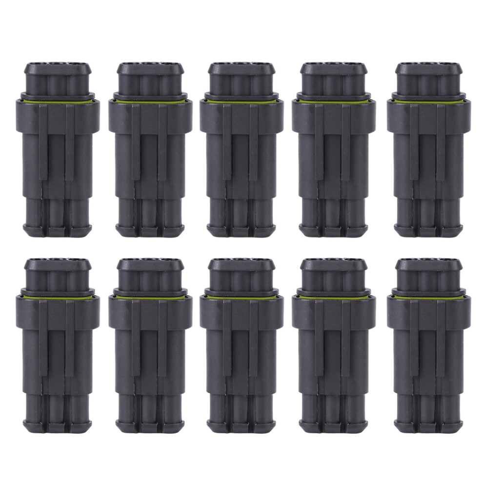 10 Set 3 Pin Way Waterproof Electrical Connector Car Wire Connector Plug Terminal 4291323511885