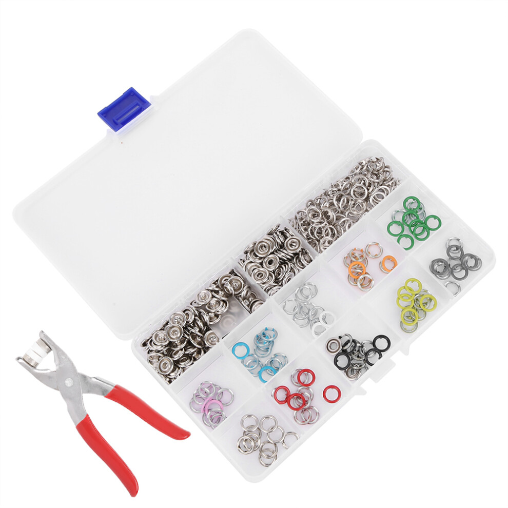 Snap Fasteners Kit Prong Snap Buttons Press Stud Fixing Tool With Manual Pressure Pliers 9311323513933