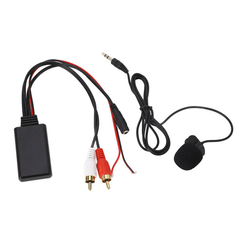 Bluetooth AUX Module 2 RCA Cable Adapter with Hands‑Free Microphone for for Alpine for Pioneer 1