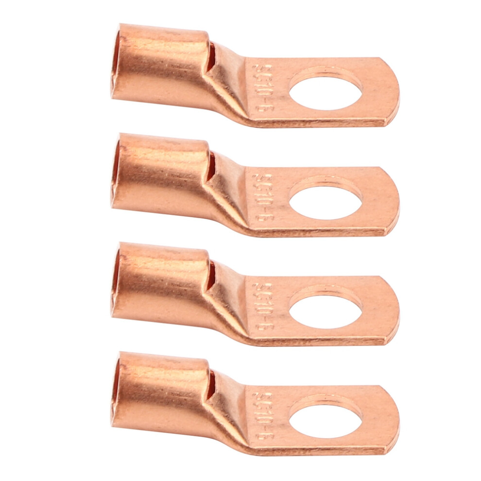 50Pcs Copper Ring Lug Terminal Bagged Cold Pressed Red Copper Sc Series Terminal Connector 6931323515411