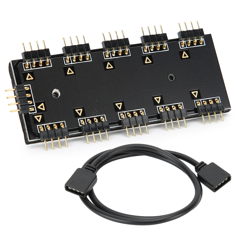 Rgb Hub Controller 1Â10 Rgb Hub Controller Pc Chassis Fan Hub Cpu Cooling Hub1â10 12V Arua Hub Controller 8751323516878