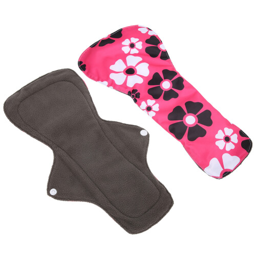 Wiederverwendbare Bambus-Kohle-Menstruationsbinde L 33cm Waschbar & Weich