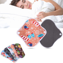 Menstruation Wiederverwendbare Wasserfeste Bambus-Kohle Stoffbinde 16,5 cm