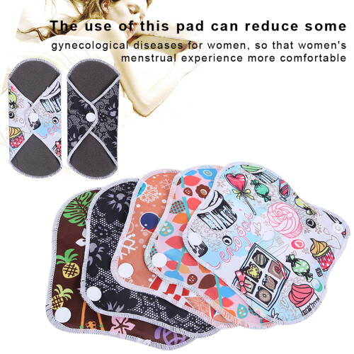 Menstruation Wiederverwendbare Wasserfeste Bambus-Kohle Stoffbinde 16,5 cm 2