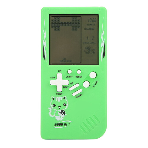 Game Console Portable Large Screen Pocket Game Console Classical Children Game ToysGreen 1