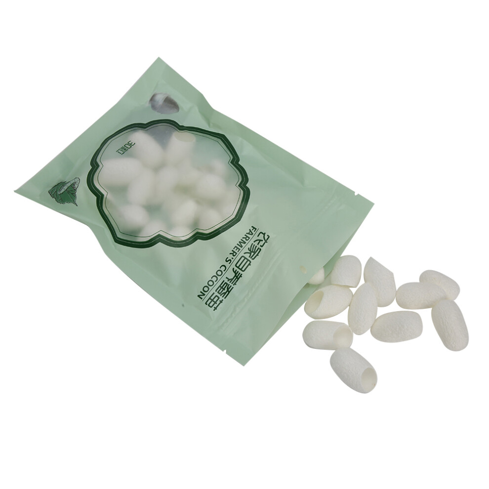 30pcs Face Cleaning Natural Silks Cocoons Blackhead Removal Exfoliating Silkworm Balls