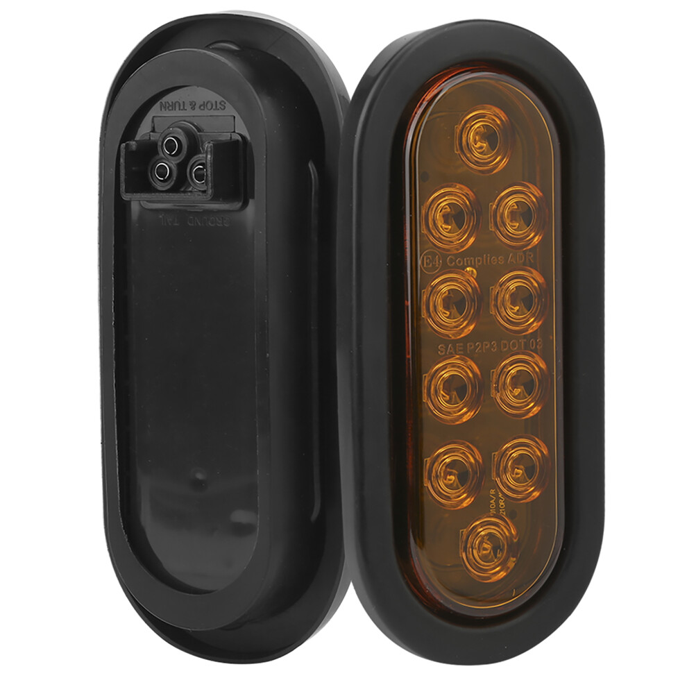 2Pcs 10Led Side Marker 6In Oval Ip67 Waterproof Tail Lamp Surface Mounted For Truck Traileramber Light 3551323518514