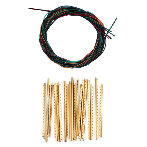 6pcs Multicolored Nylon Classical Guitar Strings with 21pcs 2.2mm Width Brass Classical Guitar Fret Wire Set for Classical Guitar Strings S 1