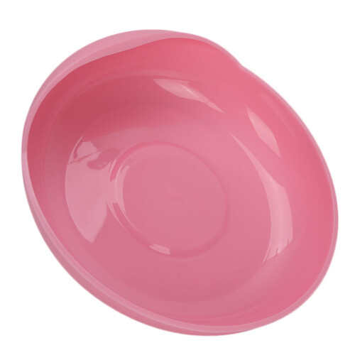 Elderly Care Spill Proof Plate with Suction Cup Base Disabled Non Slip Tableware Pink