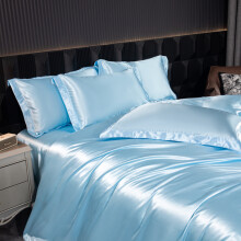 Luxury Silk 4-Piece Bedding Set with Printed Dyeing200x230cm single quilt cover