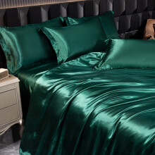 Luxury Silk 4-Piece Bedding Set with Printed Dyeing180x220cm single quilt cover