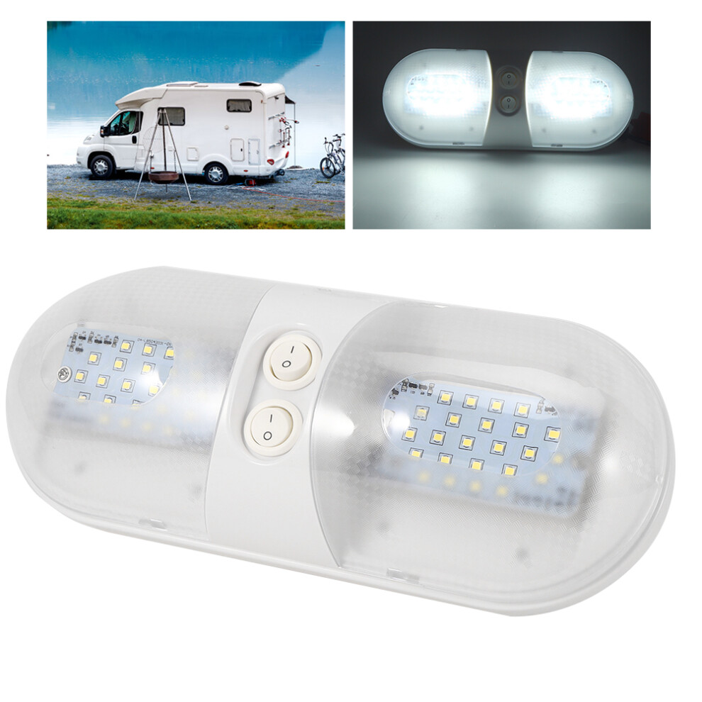 12V 800Lm Dome Roof Led Oval Ceiling Lamp For Car Rv Trailer Camper Boat Light 7691323526495