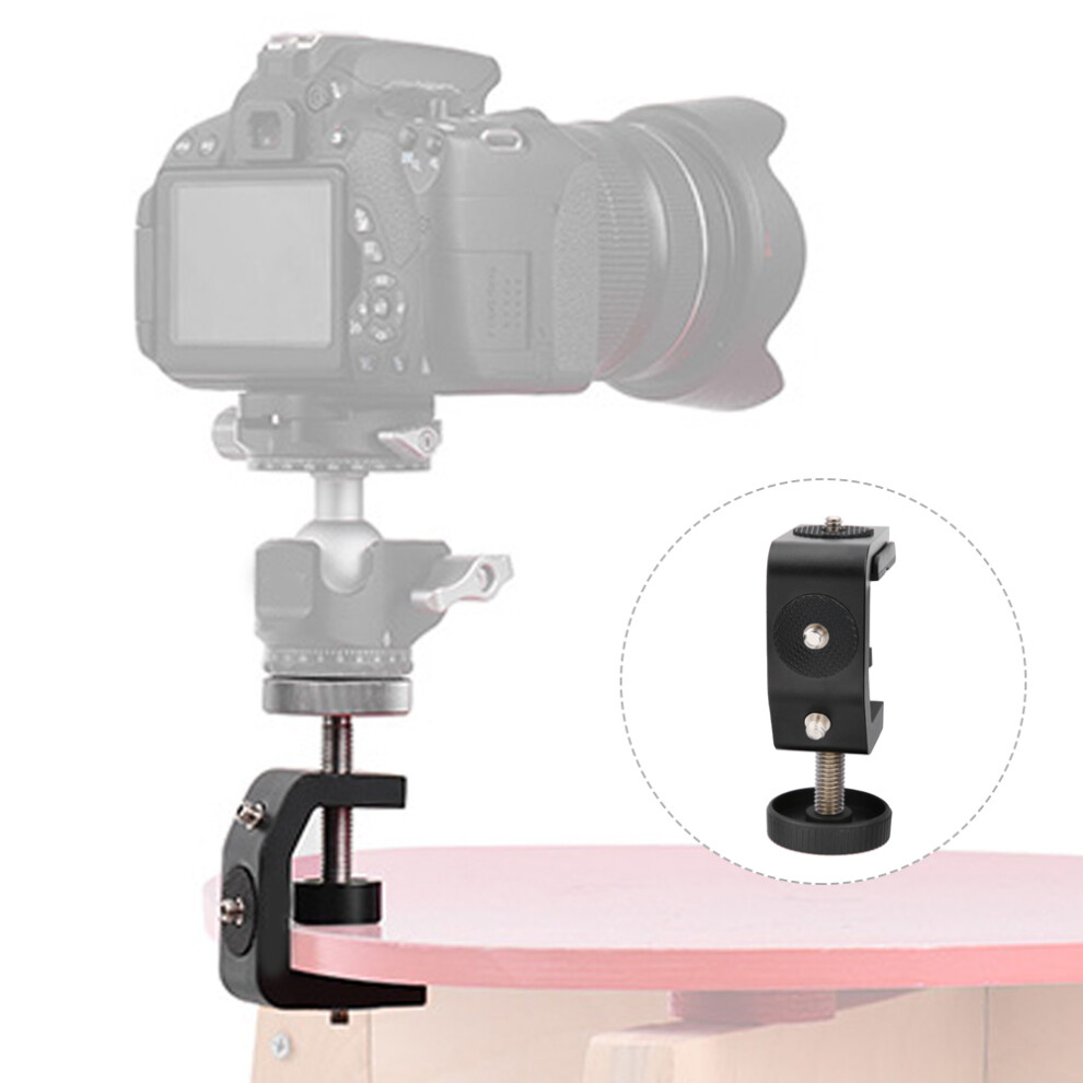 Aluminium Alloy Cshape Clip Fixed Desktop Clamp For Flashlight Camera Tripod Stand 8381323527347