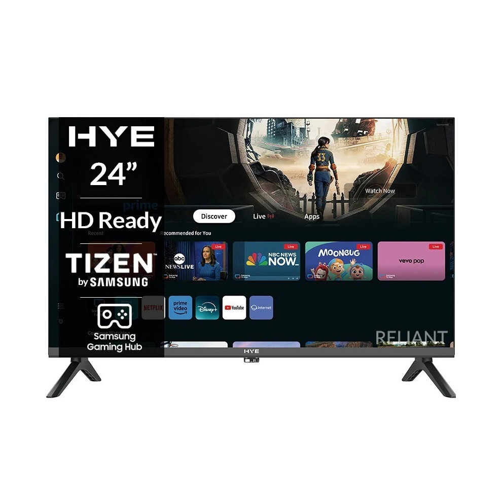HYE 24" Inch Smart TV HD Ready 720p Frameless Tizen OS 3 x HDMI
